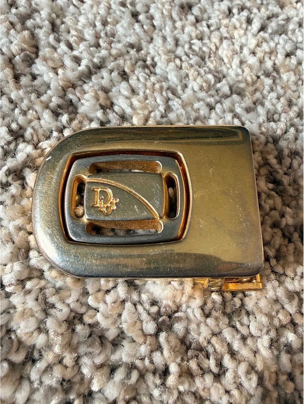 Vintage Dior two Tone Belt Buckle
